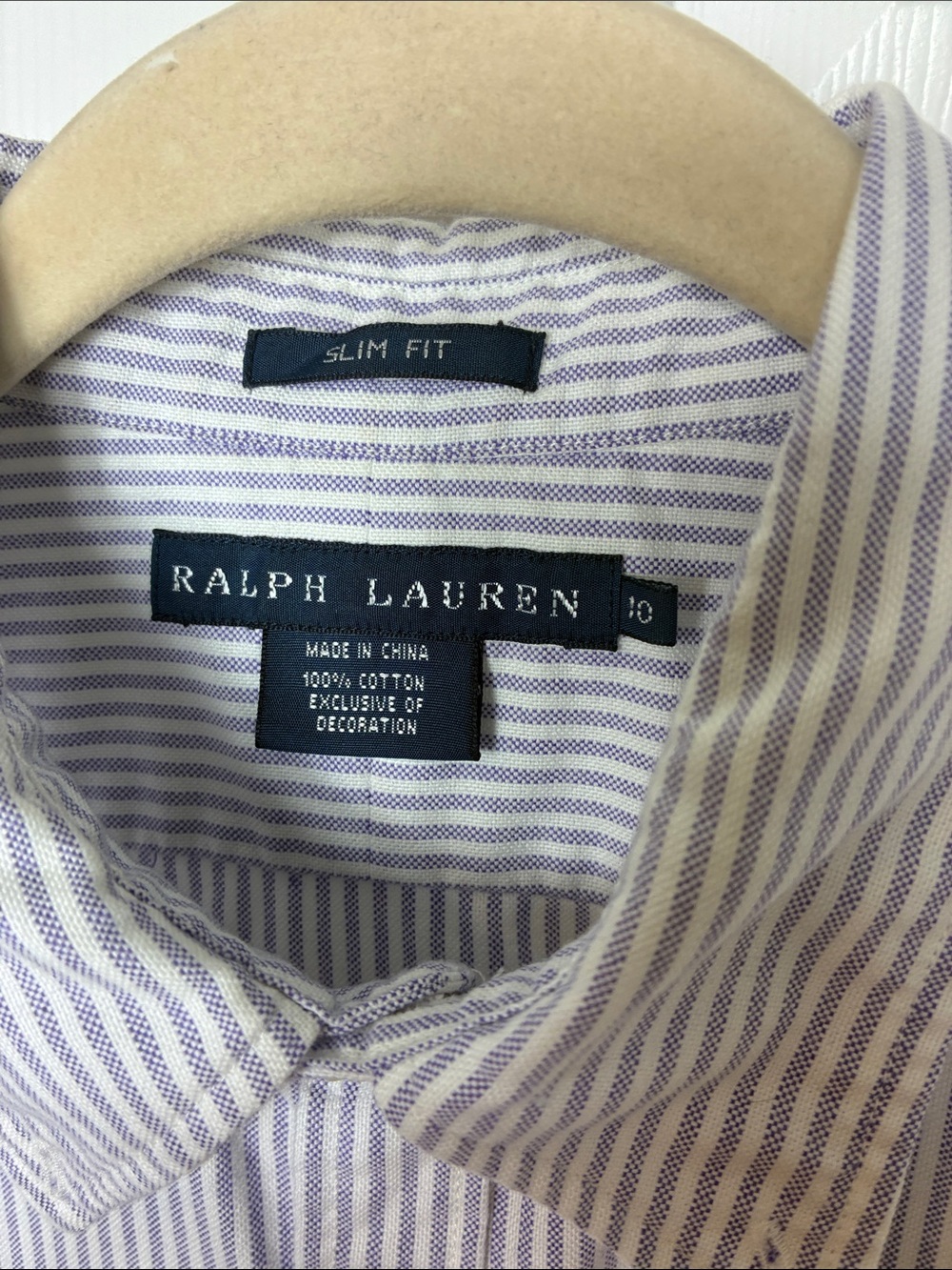 Ralph Lauren Blue and White Stripe Button-Down Shirt - Picture 4 of 10